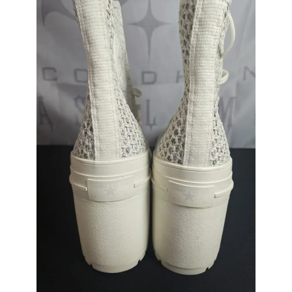 Converse Unisex 10.5 / 12.5 Chuck 70 De Luxe Heel White Platform A07535C Blems
